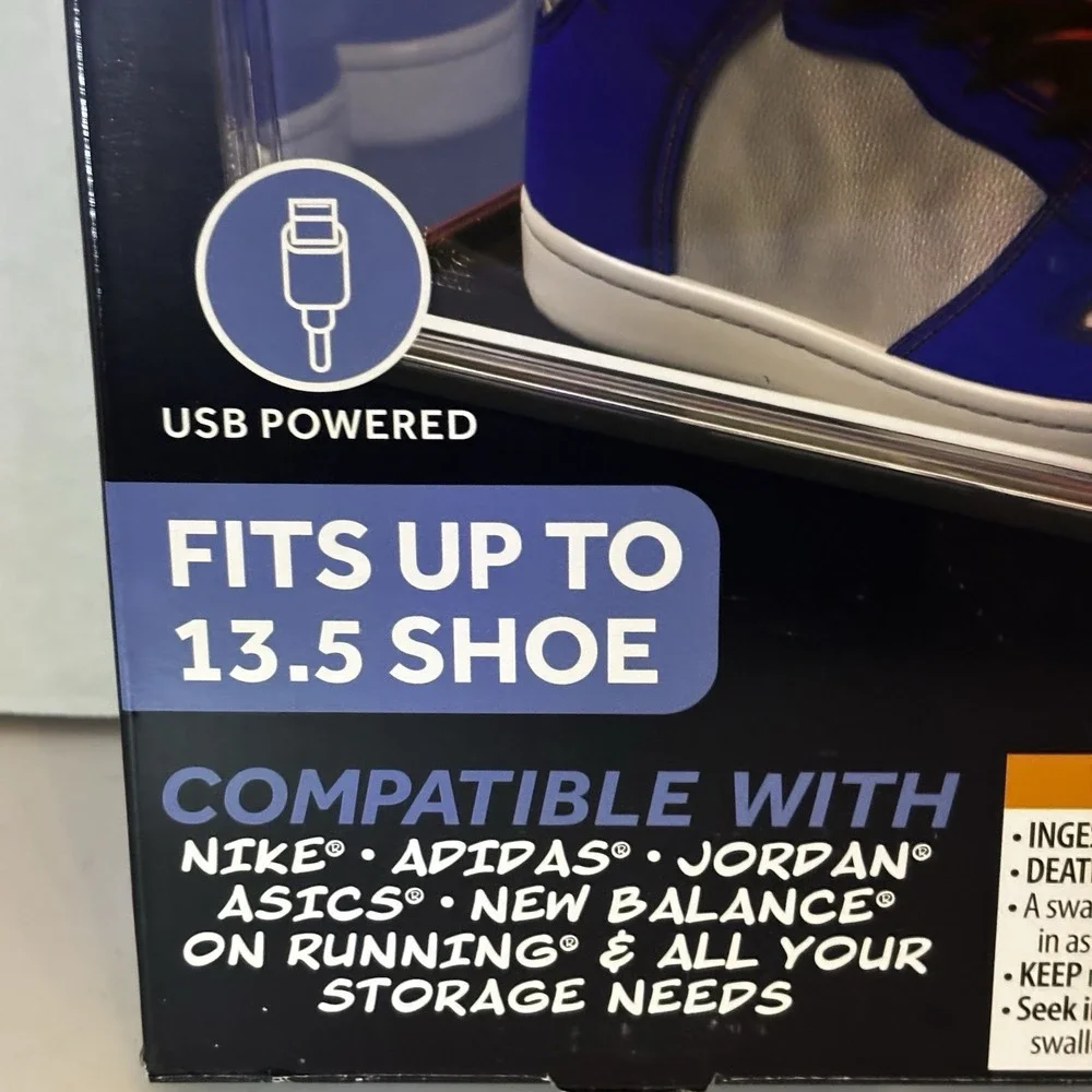 Kicks & Co Stackable Sneaker Storage LED Box USB Powered Remote Fits Up To 13.5